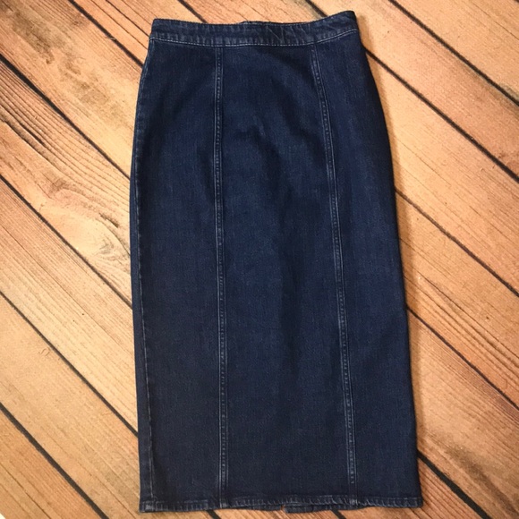 J. Crew Dresses & Skirts - J Crew long Jean dark wash Jean skirt